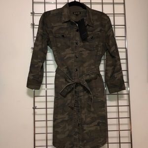 Camouflage Shirt dress